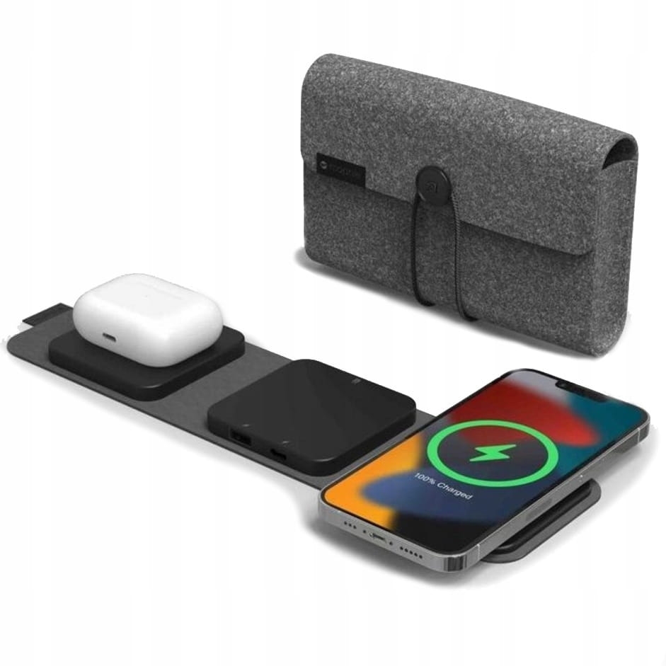 Image of Ładująca stacja bezprzewodowa Mophie Snap+ Multi Device Travel Charger 4w1 30W, czarna