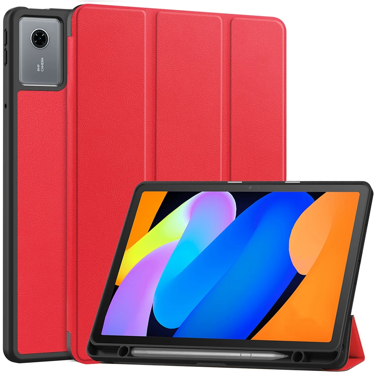 Etui z klapką Bizon Case Tab Lizard do Lenovo Idea Tab 11, czerwone