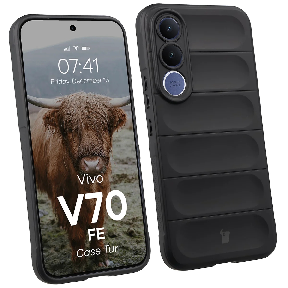 Pancerne etui Bizon Case Tur do Vivo V70 FE 5G, czarne