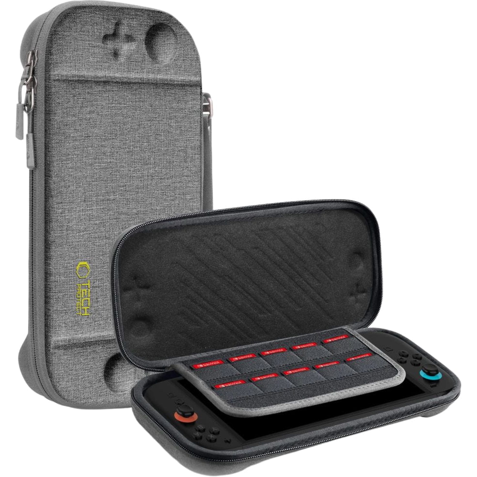 Etui Tech-Protect Slim Pouch do Nintendo Switch 2, szare