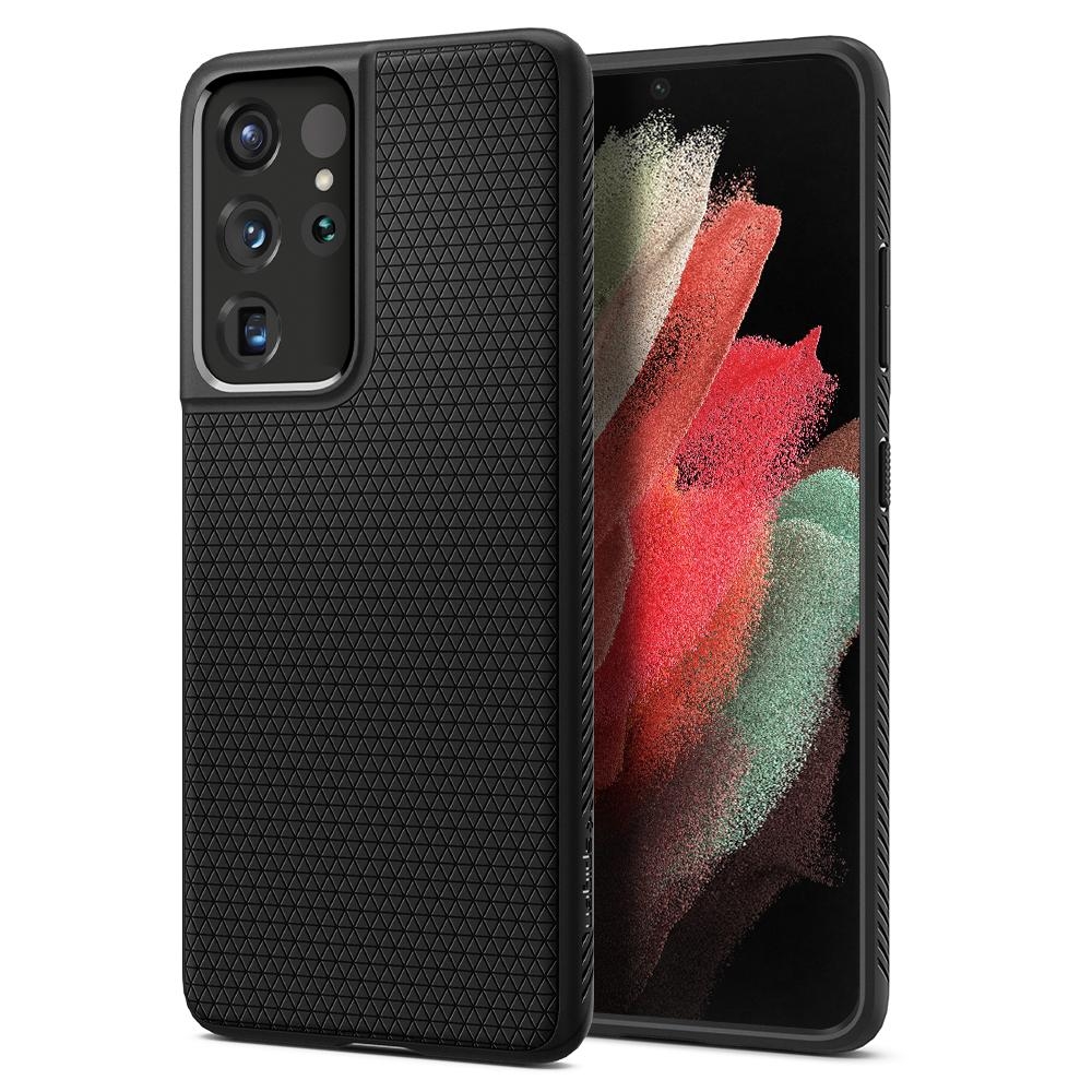 Image of Etui Spigen Liquid Air Galaxy S21 Ultra 5G, czarne