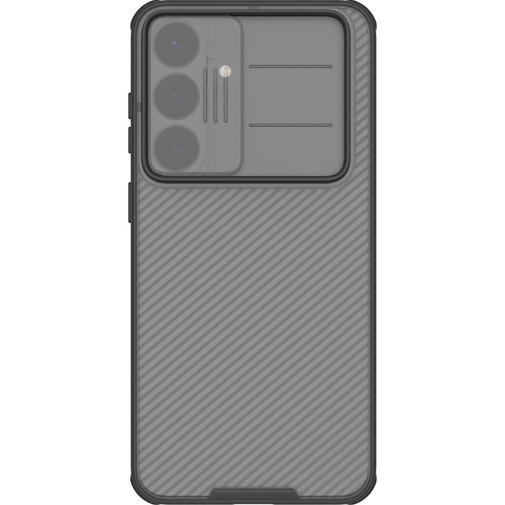 Etui z ochroną aparatu Nillkin CamShield Pro do Galaxy S26 FE, przydymione z czarną ramką
