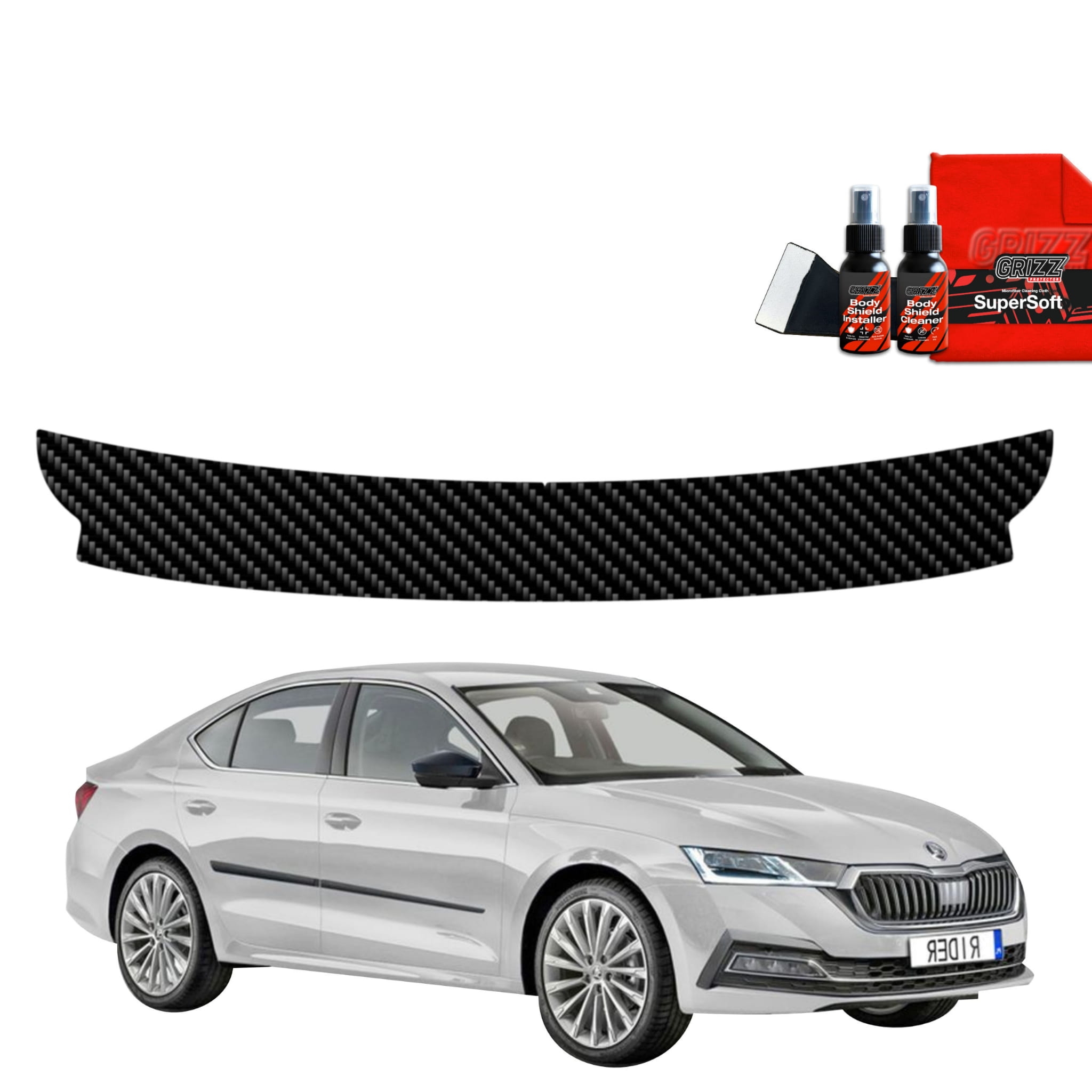 Folia karbonowa Grizz Protector na próg bagażnika do Skoda Octavia 4 Hatchback (2019-2024)