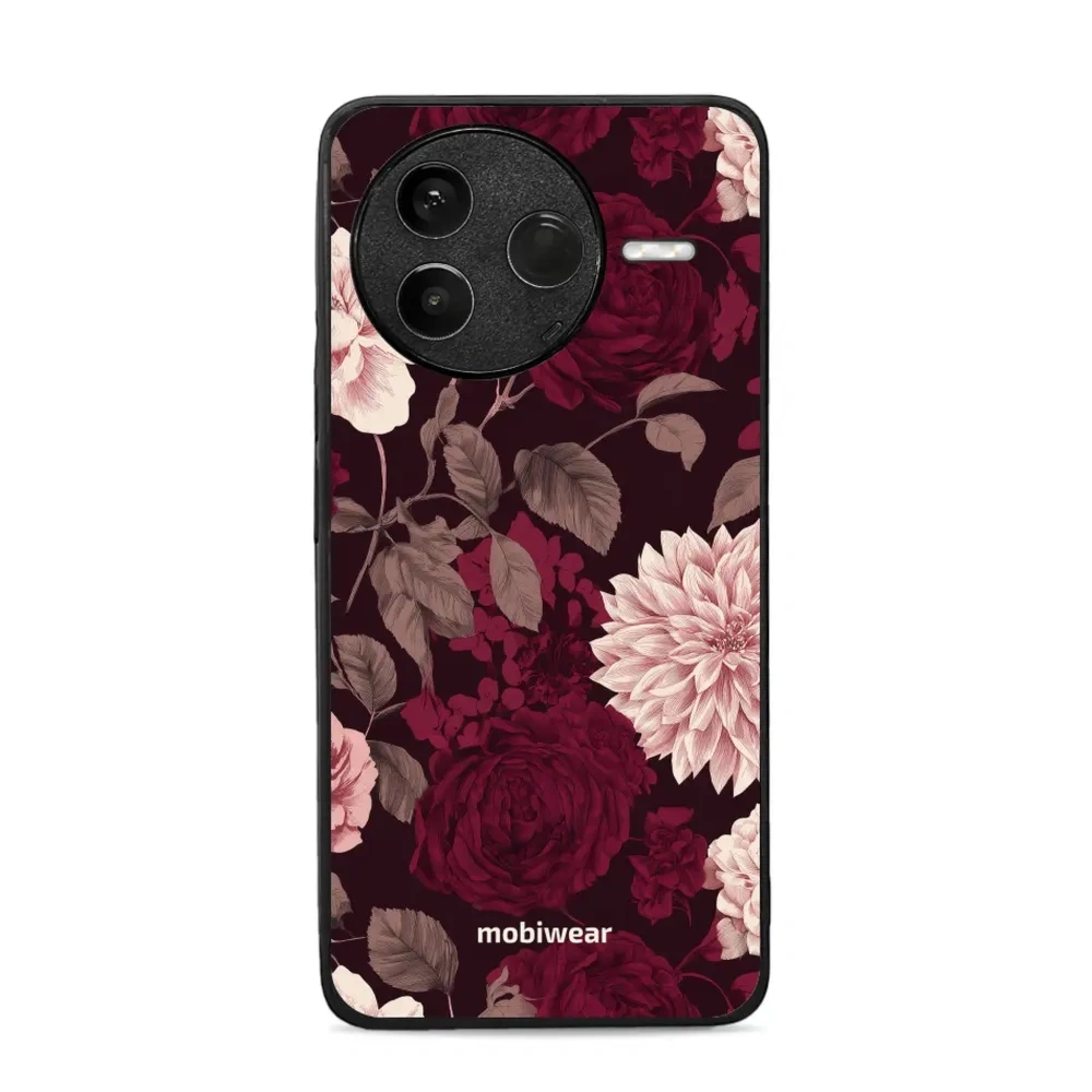 Etui ochronne do Xiaomi POCO F7 Pro, Mobiwear Glossy Case, wino i dalie