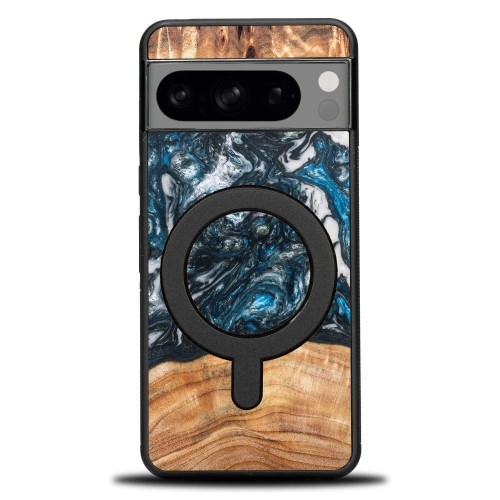 Image of Drewniane etui do Google Pixel 8 Pro, Bewood Unique Planets Ziemia do MagSafe