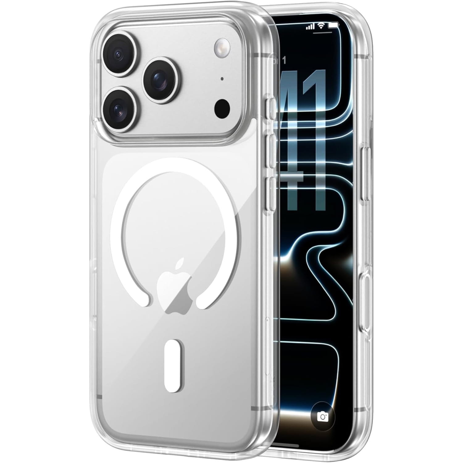Etui Belkin SheerForce Clear (CC) do MagSafe do iPhone 17 Pro, przezroczysto-białe