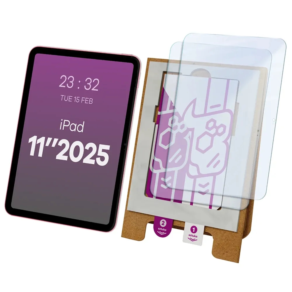 2x Szkło hybrydowe z eko aplikatorem Bizon Eplikator Tab Hybrid Mule do Apple iPad 11 A16 2025