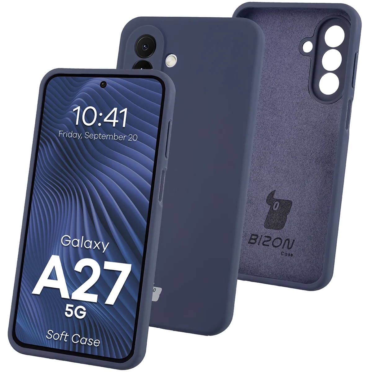 Silikonowe etui Bizon Soft Case do Galaxy A27 5G, ciemnoniebieskie