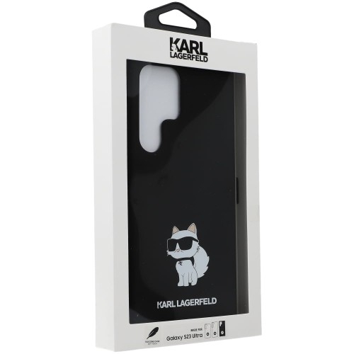 Image of Etui Karl Lagerfeld Hard Case Silicone Choupette do Galaxy S23 Ultra, czarne