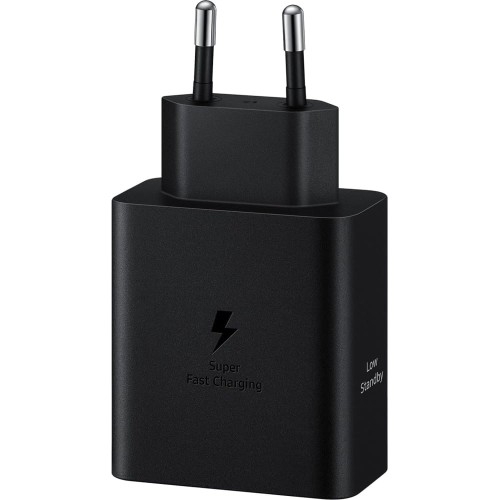 Image of Ładowarka sieciowa Samsung Super Fast Charge EP-T502XBEGEU PD 50W 2 x USB-C, czarna