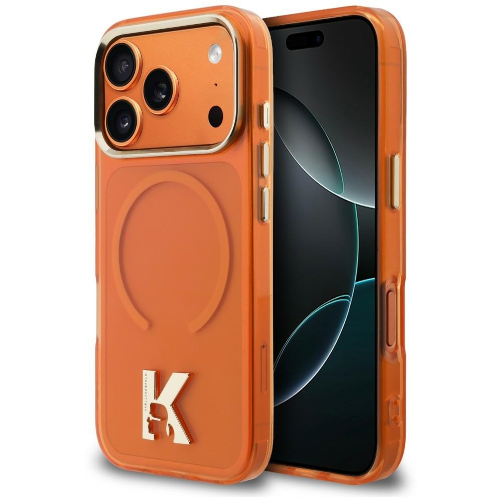Etui Karl Lagerfeld IML K Head do iPhone 18 Pro Max / 17 Pro Max do MagSafe, pomarańczowe