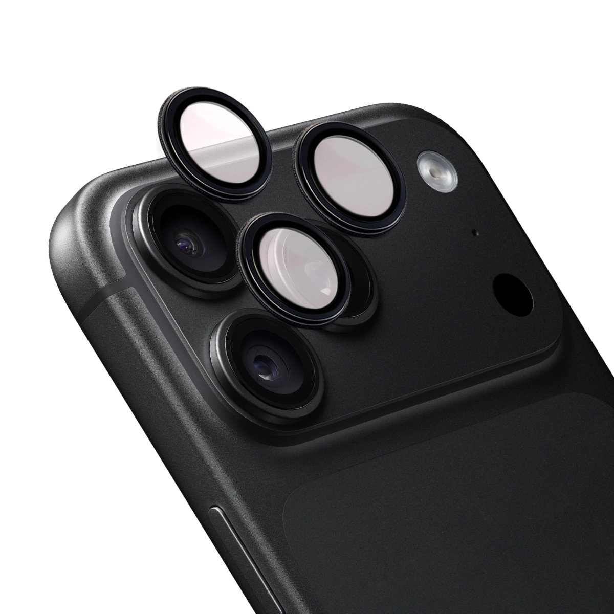 Szkło na aparat z aplikatorem Bizon Glass Snap Lens do iPhone 18 Pro / 18 Pro Max, 1 zestaw, czarna ramka
