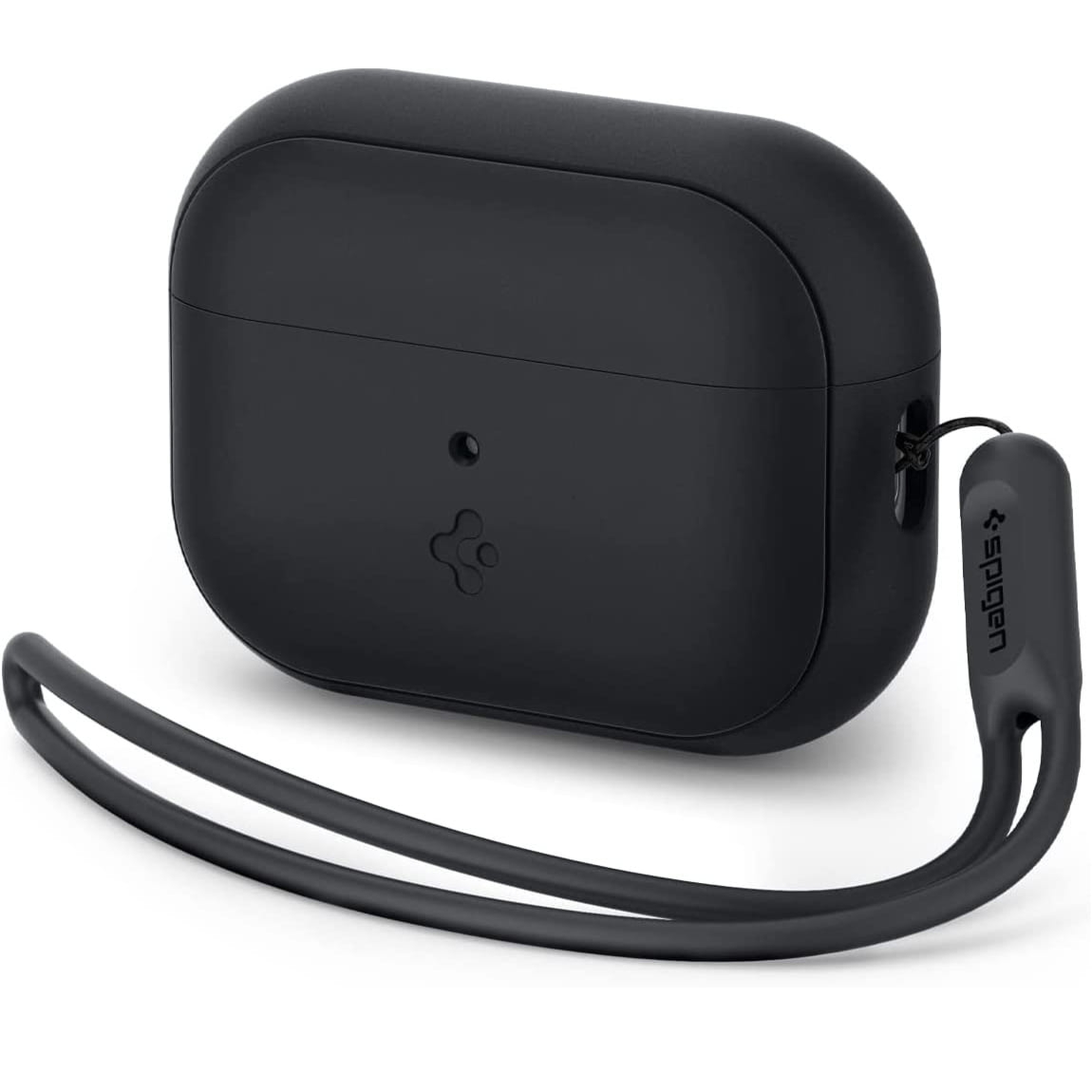 OUTLET: Etui Spigen Silicone Fit do Apple AirPods Pro 2, czarne + czarny pasek