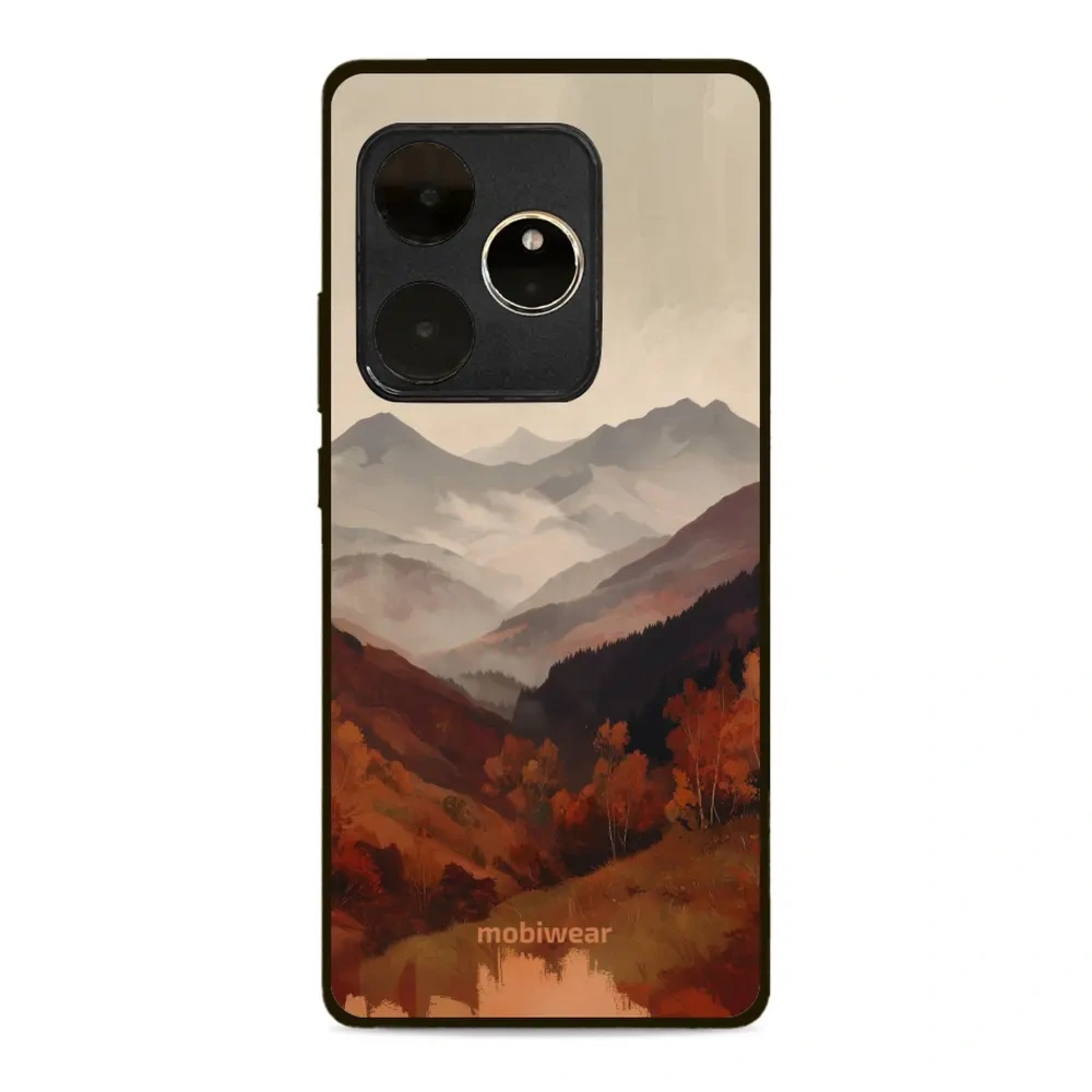 Etui ochronne do realme GT 6, Mobiwear Glossy Case, mglista dolina w górach