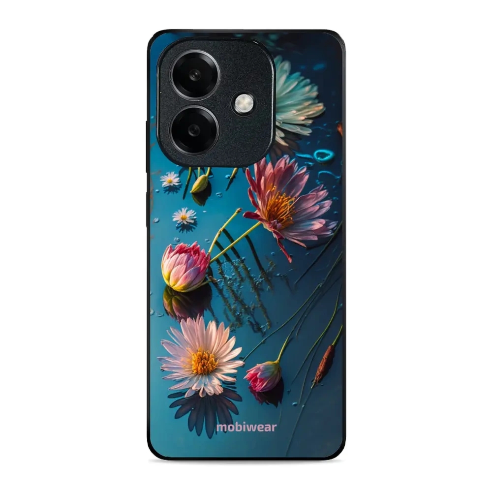 Etui ochronne do Oppo A60 4G, Mobiwear Glossy Case, niebiesko-kwieciste