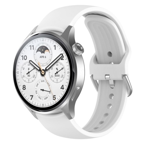Image of Pasek Bizon Strap Watch Silicone Pro do Xiaomi Watch S1 Pro, biały