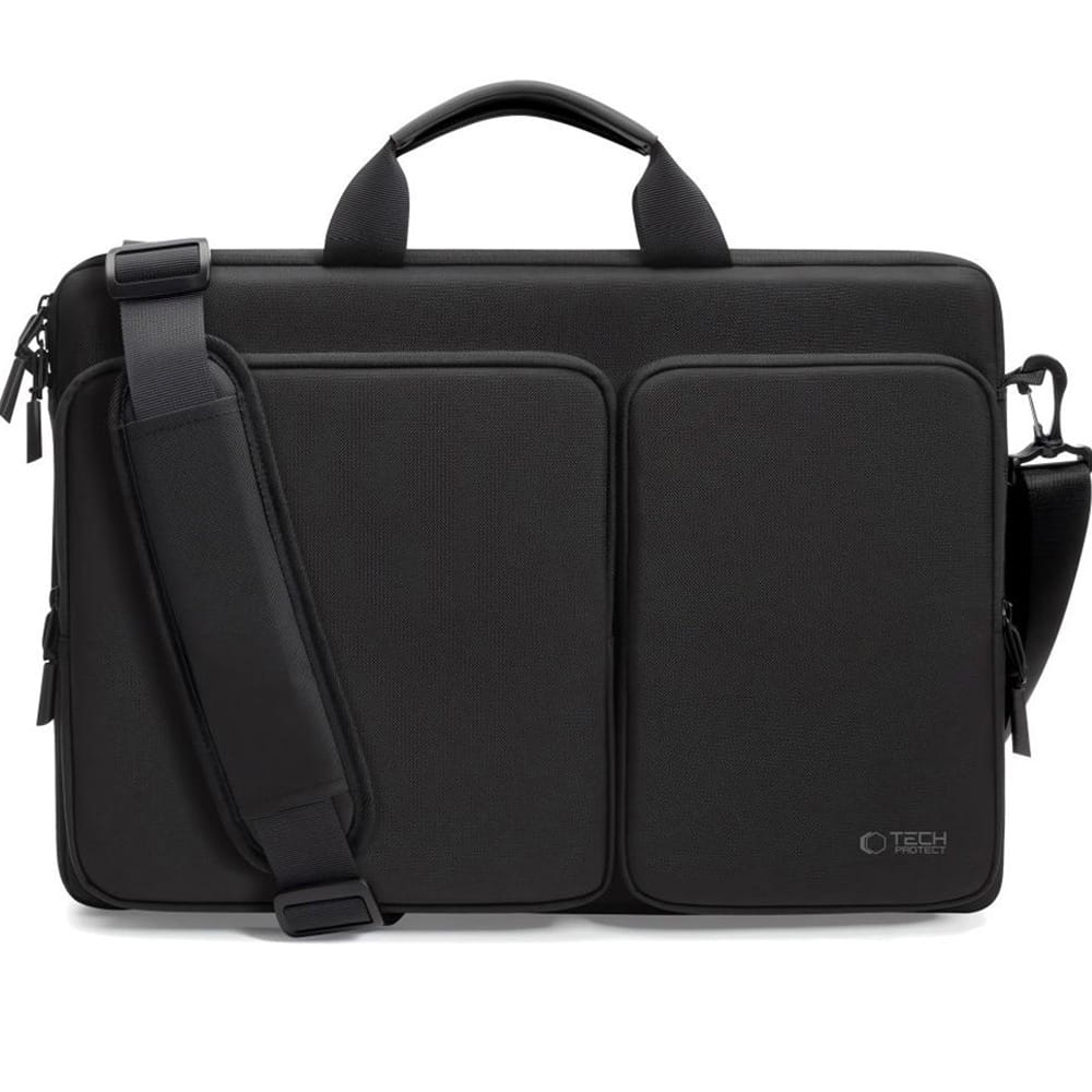 Image of Torba na laptopa 17" na ramię, Tech-Protect Defender Bag, czarna