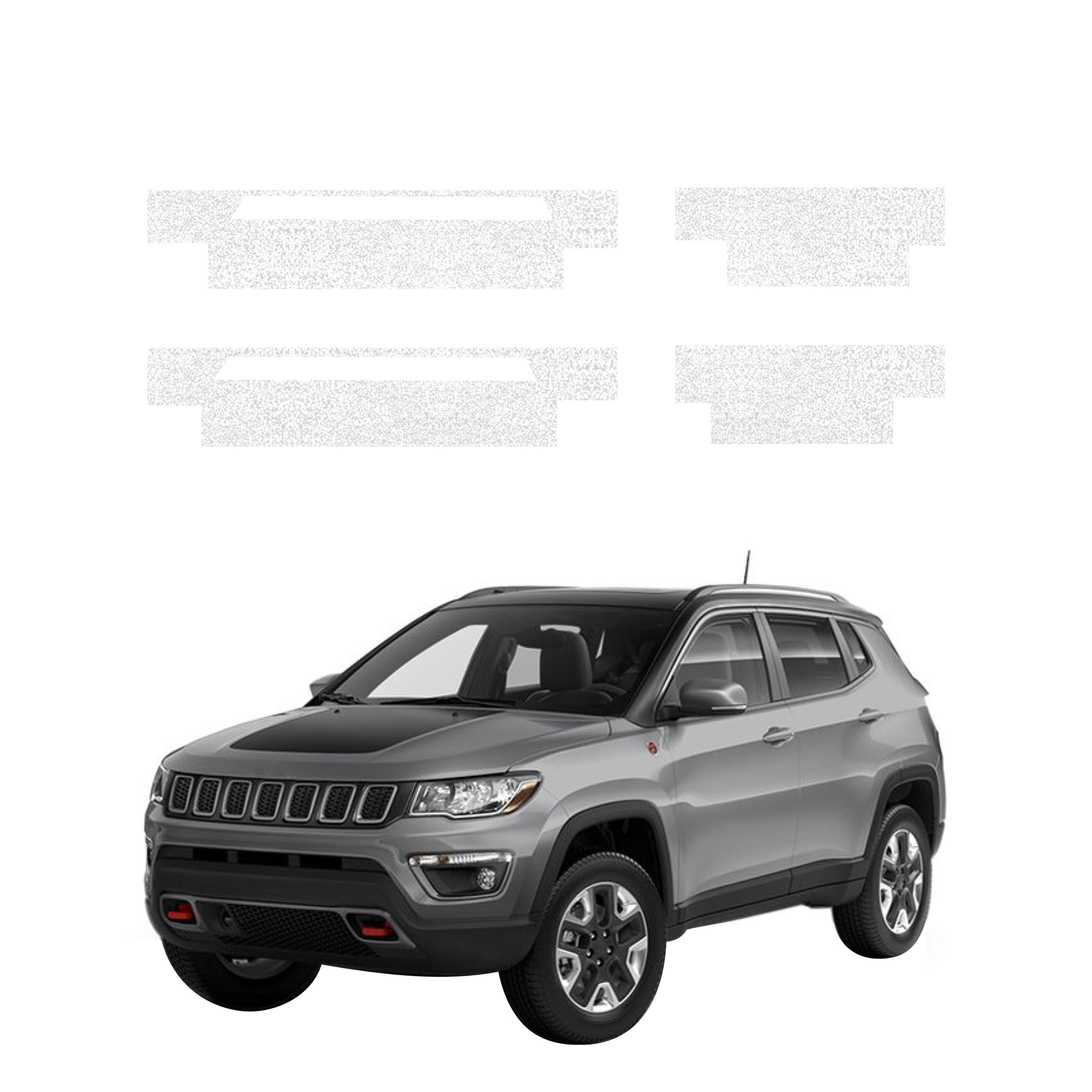 4w1 Biała powłoka techniczna Grizz Protector na progi Jeep Compass (2020-2024)