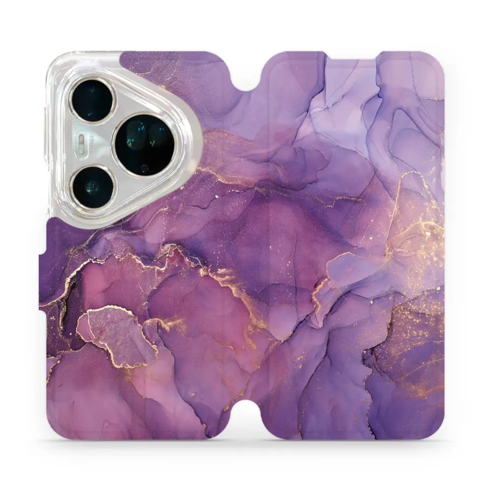 Etui z klapką do Huawei Pura 80 Ultra, Mobiwear Book, fioletowe