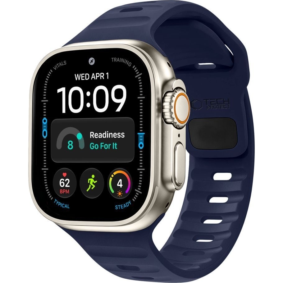 Pasek Tech-Protect Silicone Line, Apple Watch 49/46/45/44 mm, niebieski