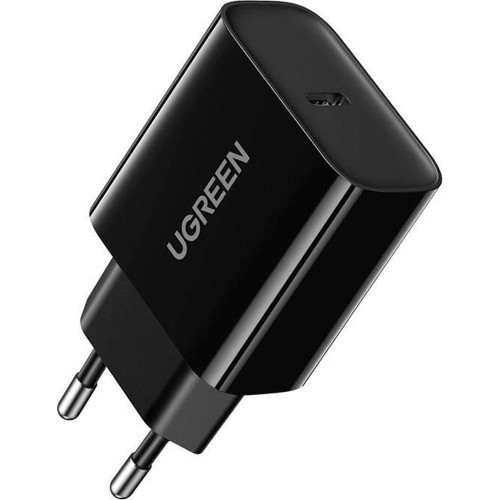 Image of Szybka ładowarka sieciowa do telefonu Ugreen 1x USB-C, PD, QC 4.0, 20W, czarna