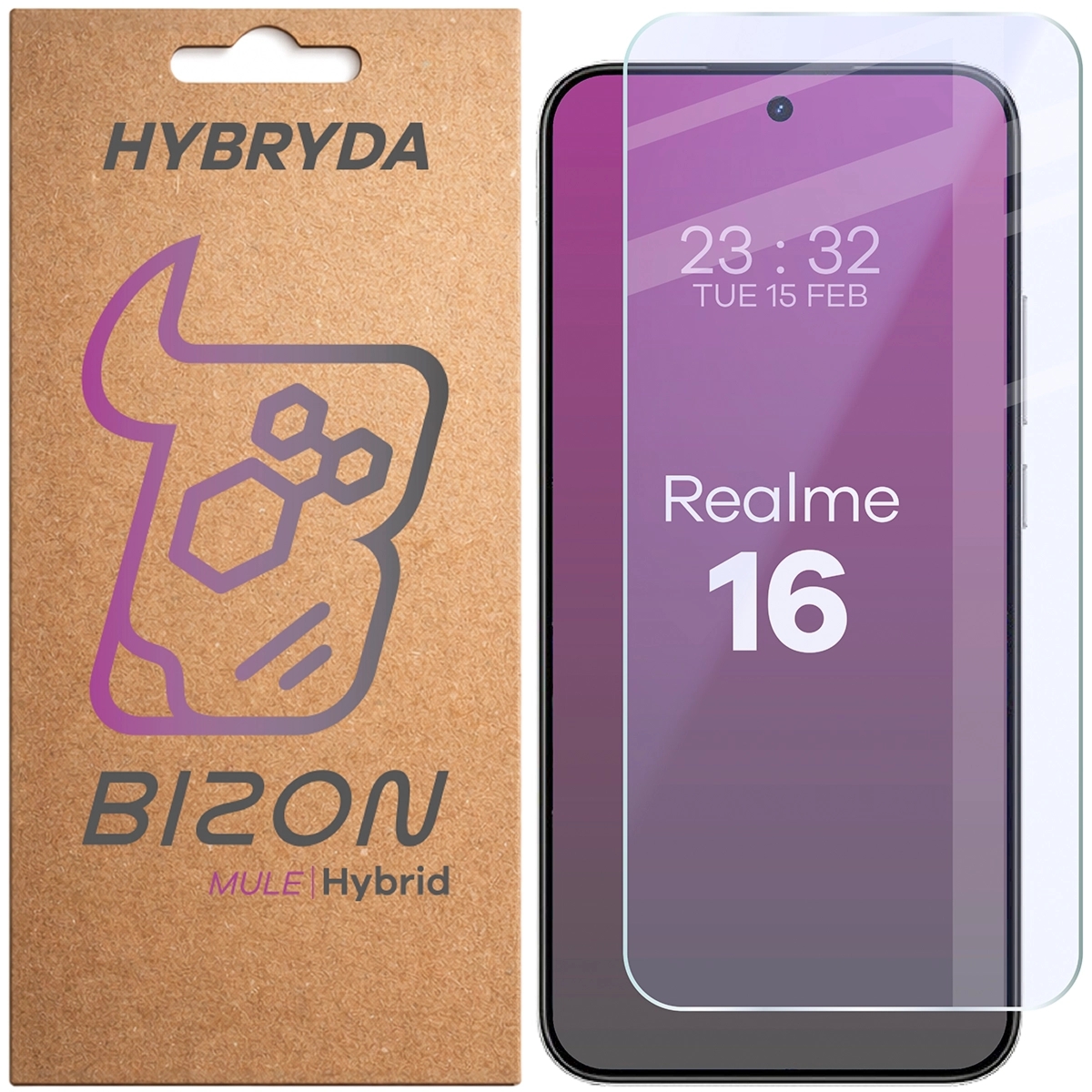 Elastyczne szkło hybrydowe Bizon Hybrid Mule do Realme 16 5G