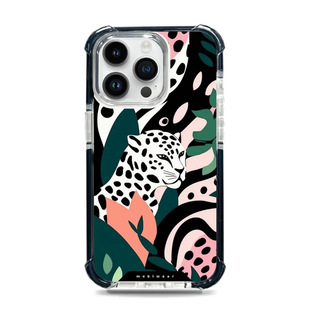 Etui ochronne do iPhone 14 Pro Max do MagSafe, Mobiwear Elite Bumper, tropikalny gepard