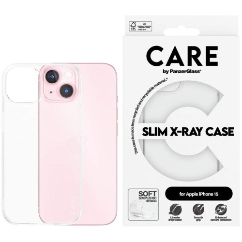 Image of Etui CARE by PanzerGlass Slim X-Ray Case do iPhone 15, przezroczyste