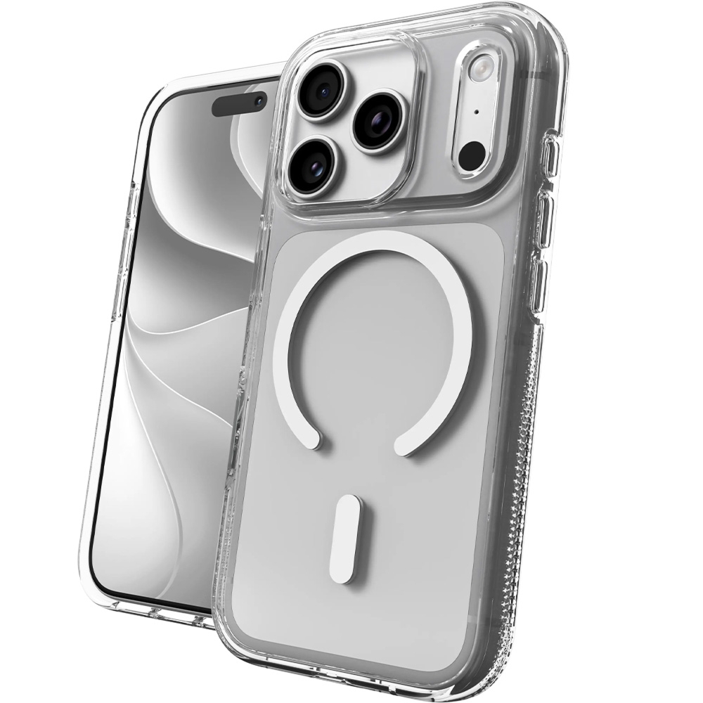 Etui ZAGG Crystal Palace Snap do MagSafe do iPhone 18 Pro / 17 Pro, przezroczysto-białe