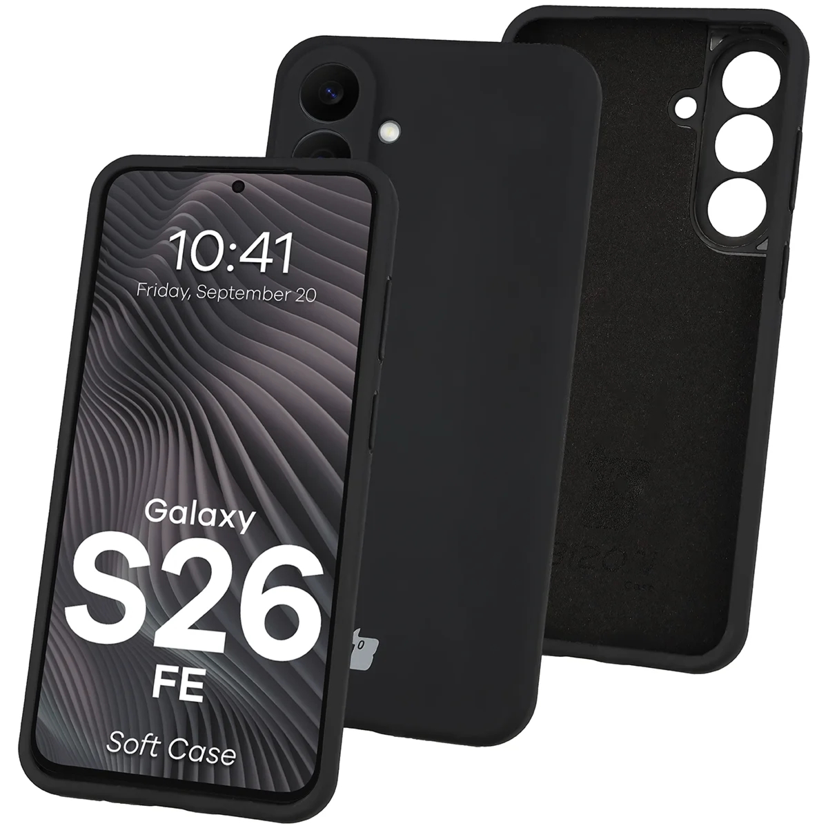 Silikonowe etui Bizon Soft Case do Galaxy S26 FE, czarne