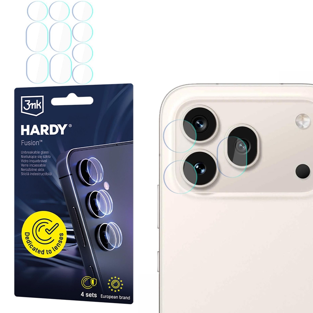 4x Szkło hybrydowe na soczewki aparatu, 3mk Hardy Fusion Lens Protection do Honor 600 Pro 5G
