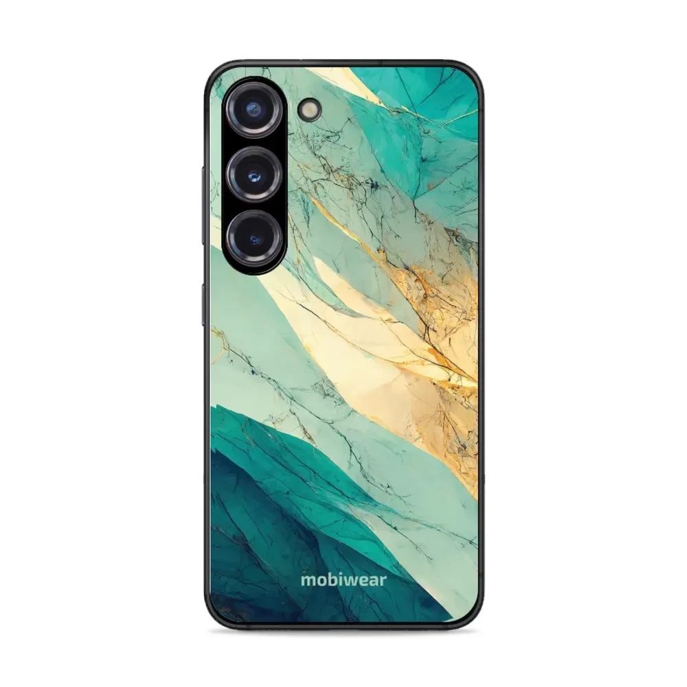 Etui ochronne do Galaxy S23, Mobiwear Glossy Case, turkusowy marmur