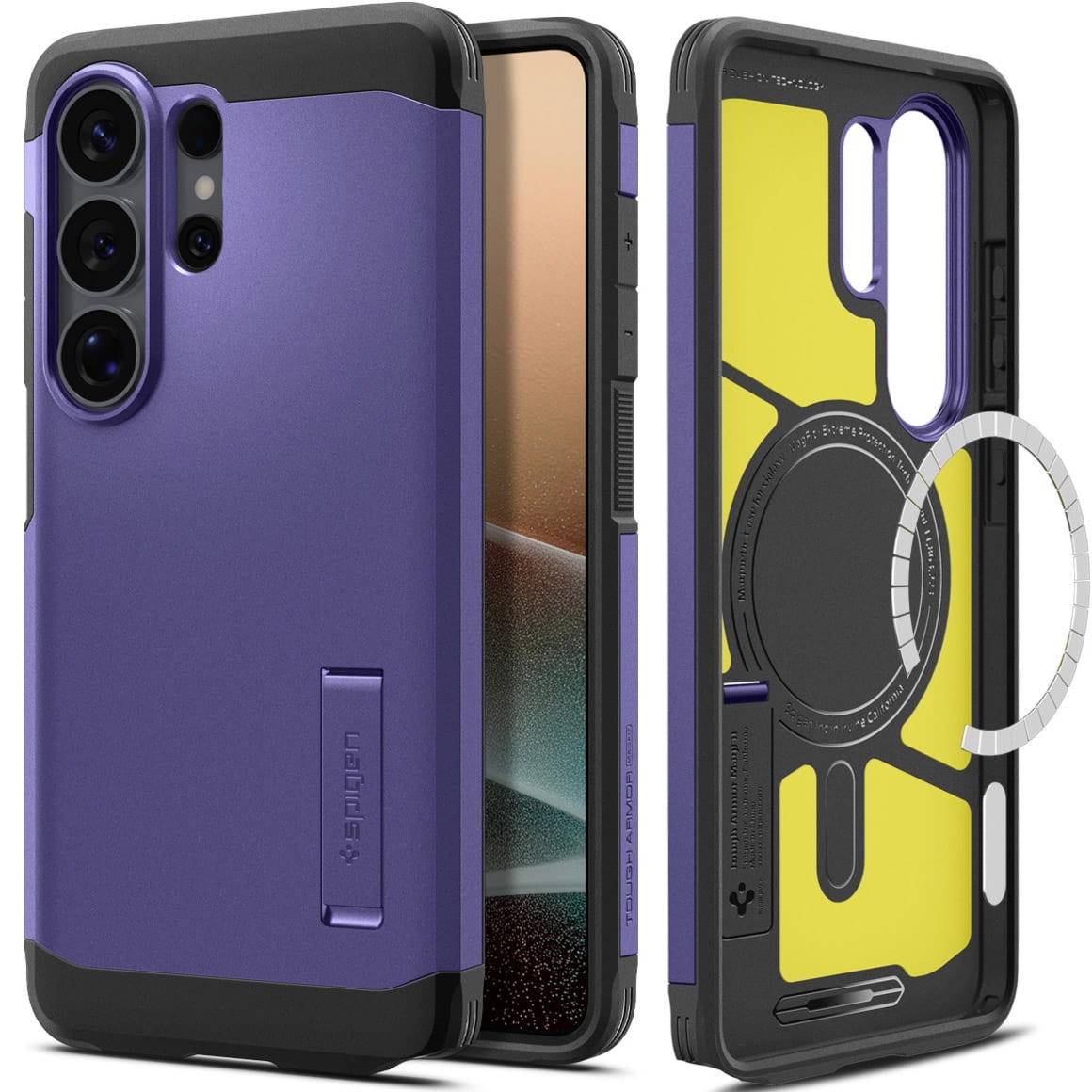 Etui Spigen Tough Armor Mag do MagSafe do Galaxy S26 Ultra, fioletowe