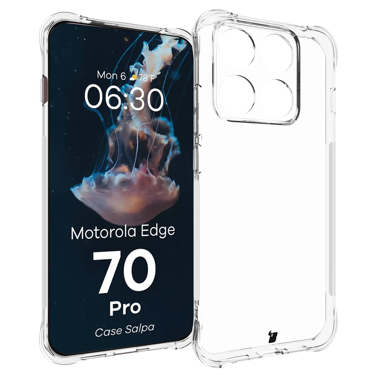 Elastyczne etui Bizon Case Salpa do Motorola Edge 70 Pro, przezroczyste