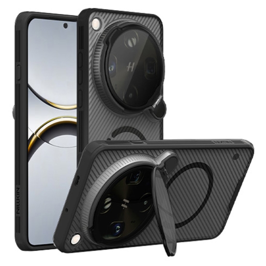 Etui Nillkin CamShield Prop Magnetic do Oppo Find X9 Ultra, półprzezroczyste z czarnym