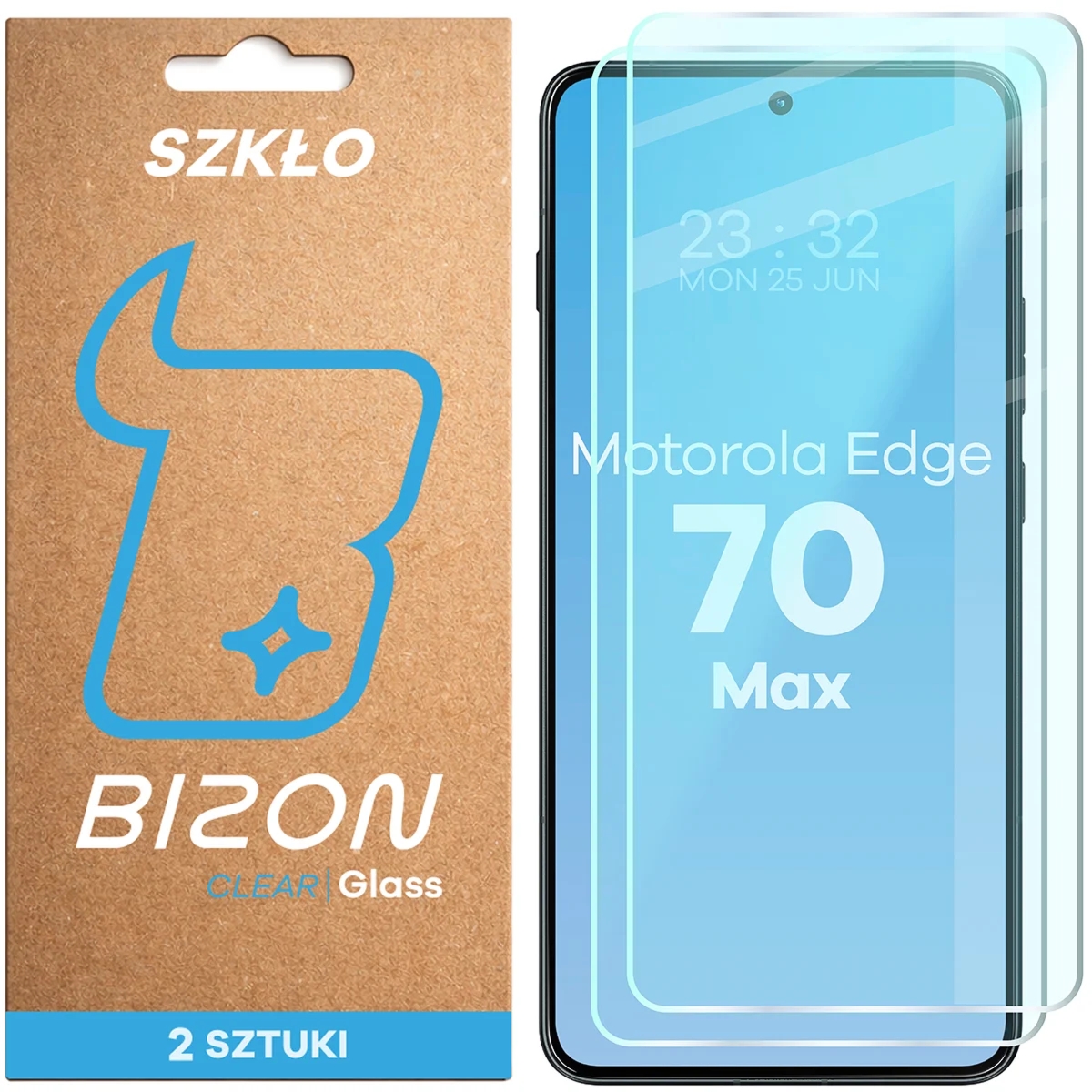 Szkło hartowane Bizon Glass Clear Duo do Motorola Edge 70 Max, 2 sztuki
