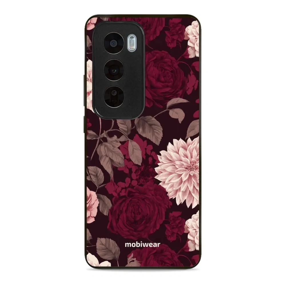 Etui ochronne do OPPO Reno12 Pro, Mobiwear Glossy Case, wino i dalie
