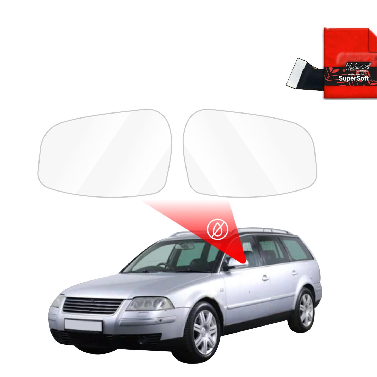 Folia przeciwdeszczowa Grizz Protector na lusterka do Volkswagen Passat B5 Variant Facelifting (2000-2006)