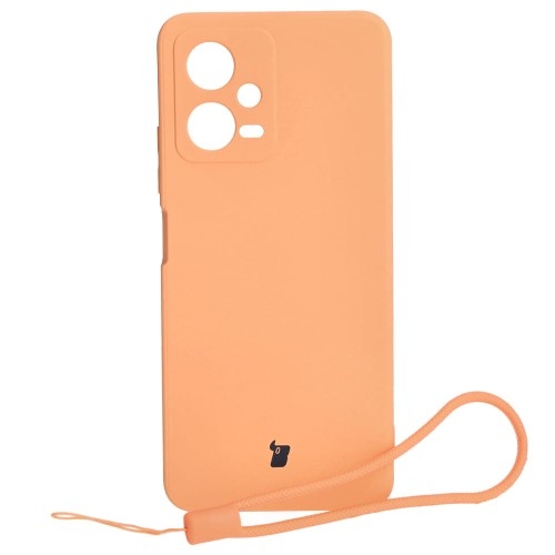 Image of Etui Bizon Case Silicone Sq do Xiaomi POCO X5, Redmi Note 12 5G, pomarańczowe