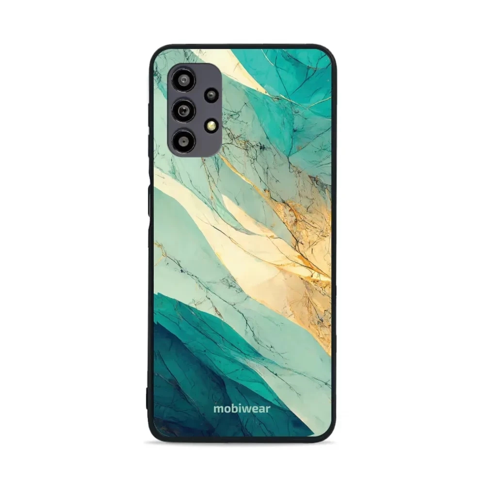 Etui ochronne do Galaxy A32 5G, Mobiwear Glossy Case, turkusowy marmur