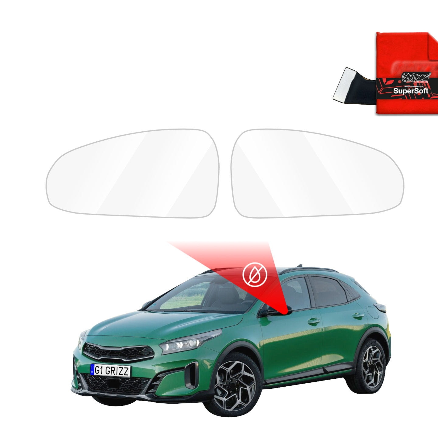 Folia przeciwdeszczowa Grizz Protector na lusterka do Kia XCeed (2025-2026)