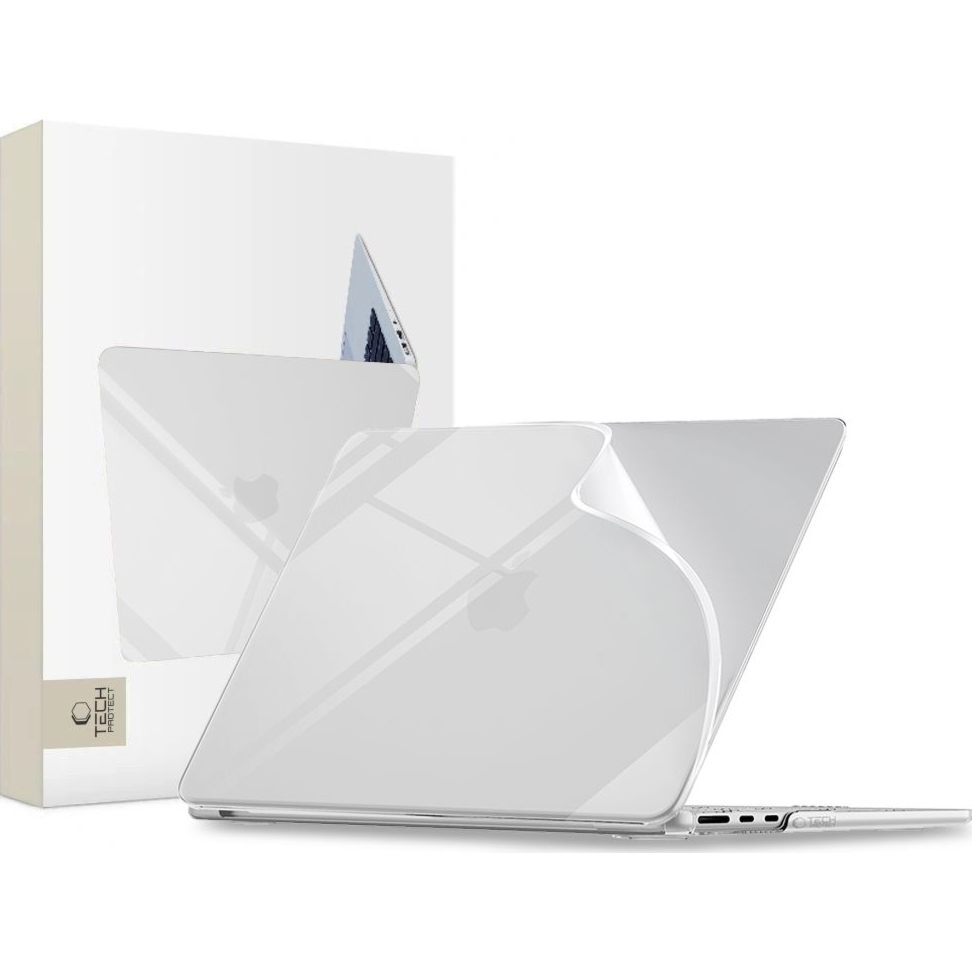 Etui ochronne Tech-Protect Softshell do MacBook Air 13.6″ M5 / M4 / M3 / M2,  przezroczyste