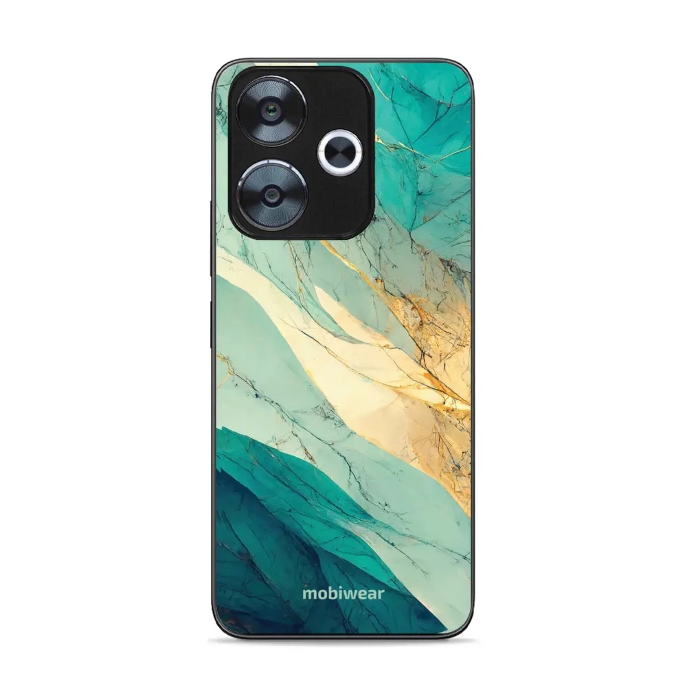 Etui ochronne do Xiaomi Redmi 13 4G, Mobiwear Glossy Case, turkusowy marmur