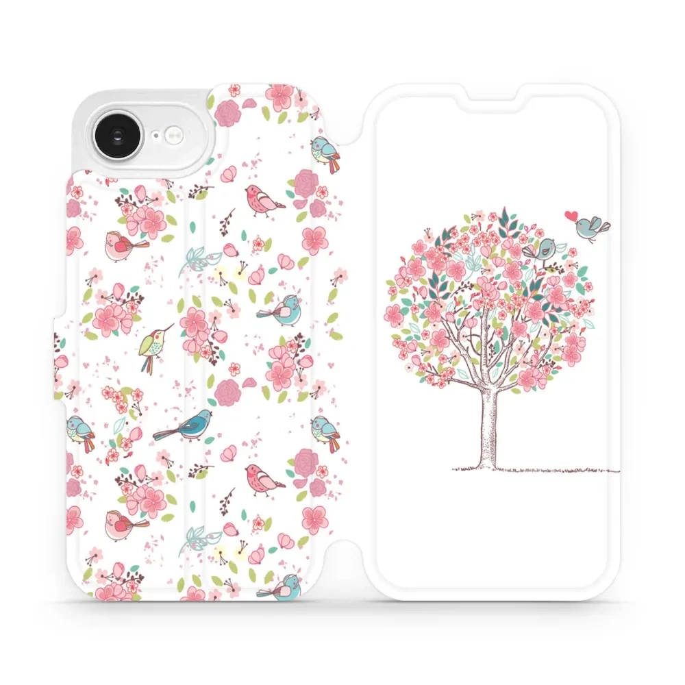 Etui z klapką do iPhone 17e / 16e, Mobiwear Book, różowy gaj