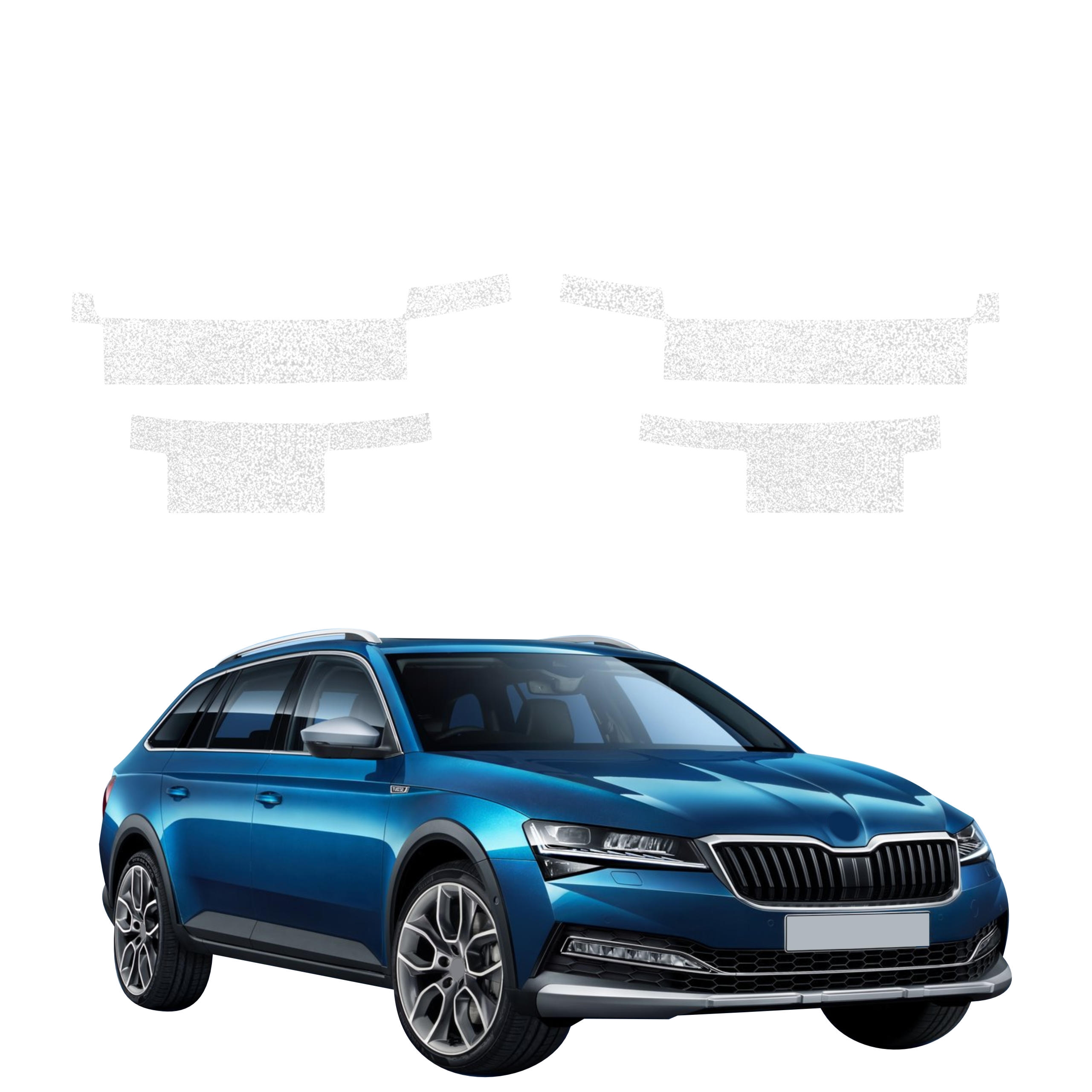 4w1 Biała powłoka techniczna Grizz Protector na progi Skoda Superb 3 Combi (2019-2023)
