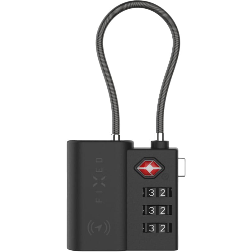 Kłódka z lokalizatorem GPS Fixed Tag Lock, do Apple Find My, Bluetooth 5.2, czarna