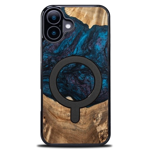 Image of Drewniane etui do iPhone 16 Plus, Bewood Unique Planets Neptun do MagSafe