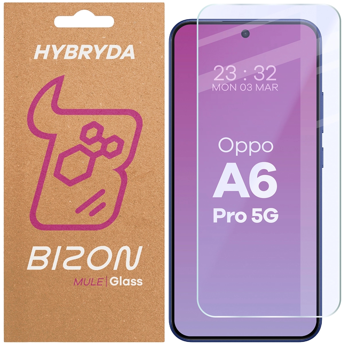Elastyczne szkło hybrydowe Bizon Hybrid Mule do Oppo A6 Pro 5G