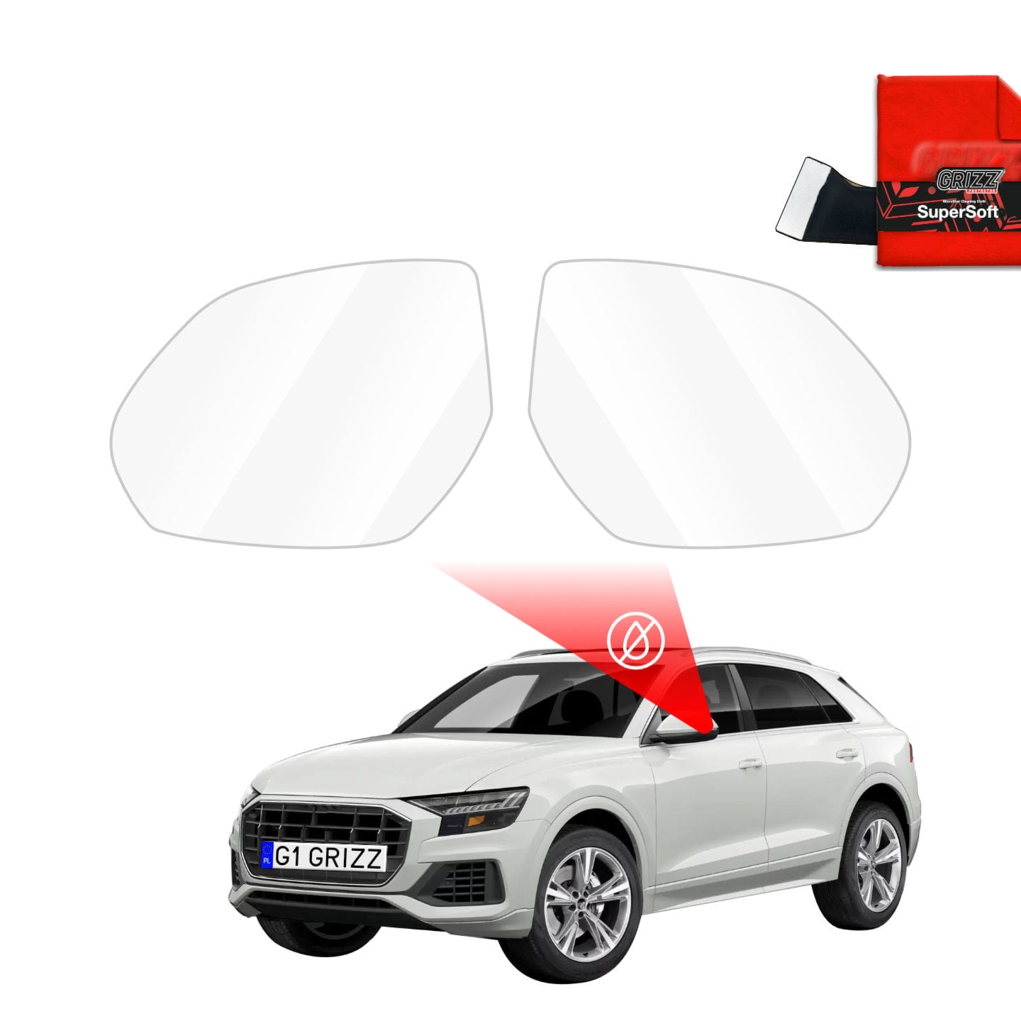 Folia przeciwdeszczowa Grizz Protector na lusterka do Audi Q8 4M (2018-2023)