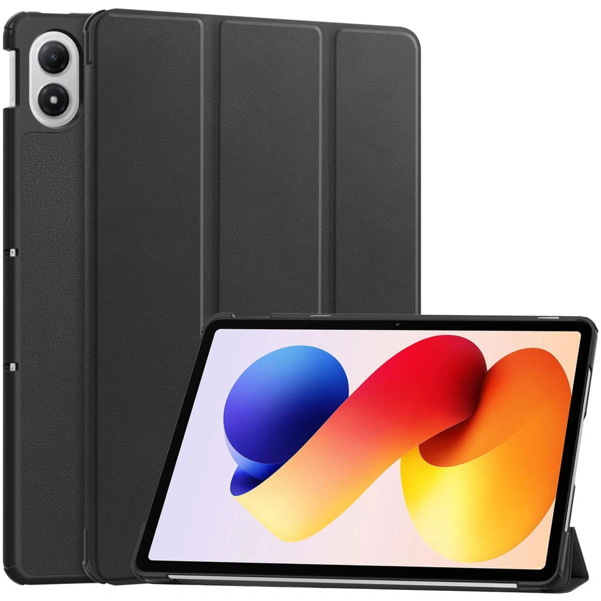 Etui z klapką Bizon Case Tab Croc do Xiaomi POCO Pad M1 / Redmi Pad 2 Pro, czarne